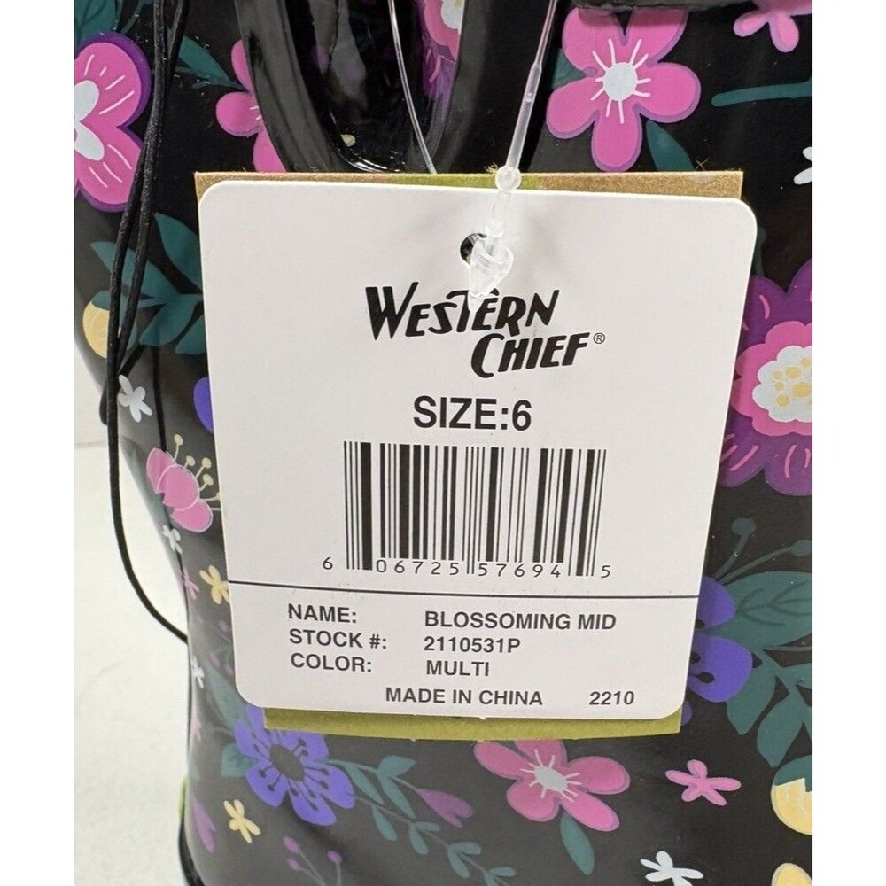 NWT Western Chief Women’s Blossom Mid Rain Boot Size 6 - Picture 2 of 6